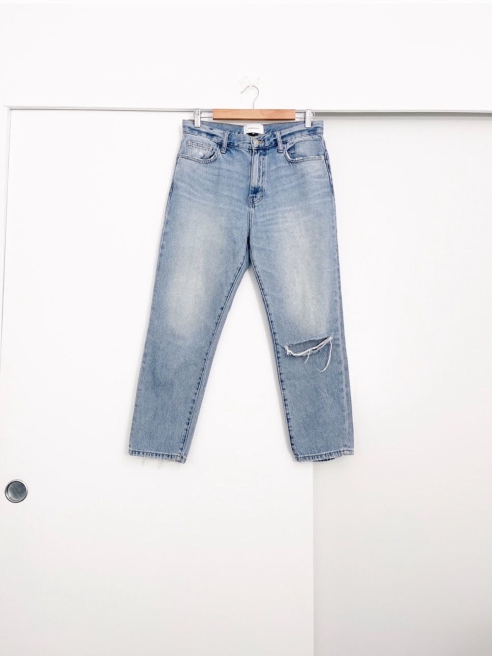 Current Elliot Vintage Cropped Distressed Jeans Size 29
